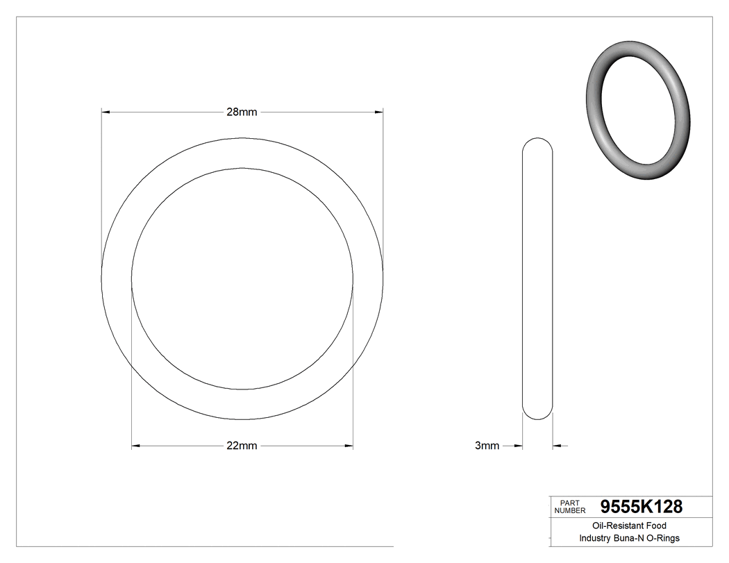 Technical drawing - 9555K128